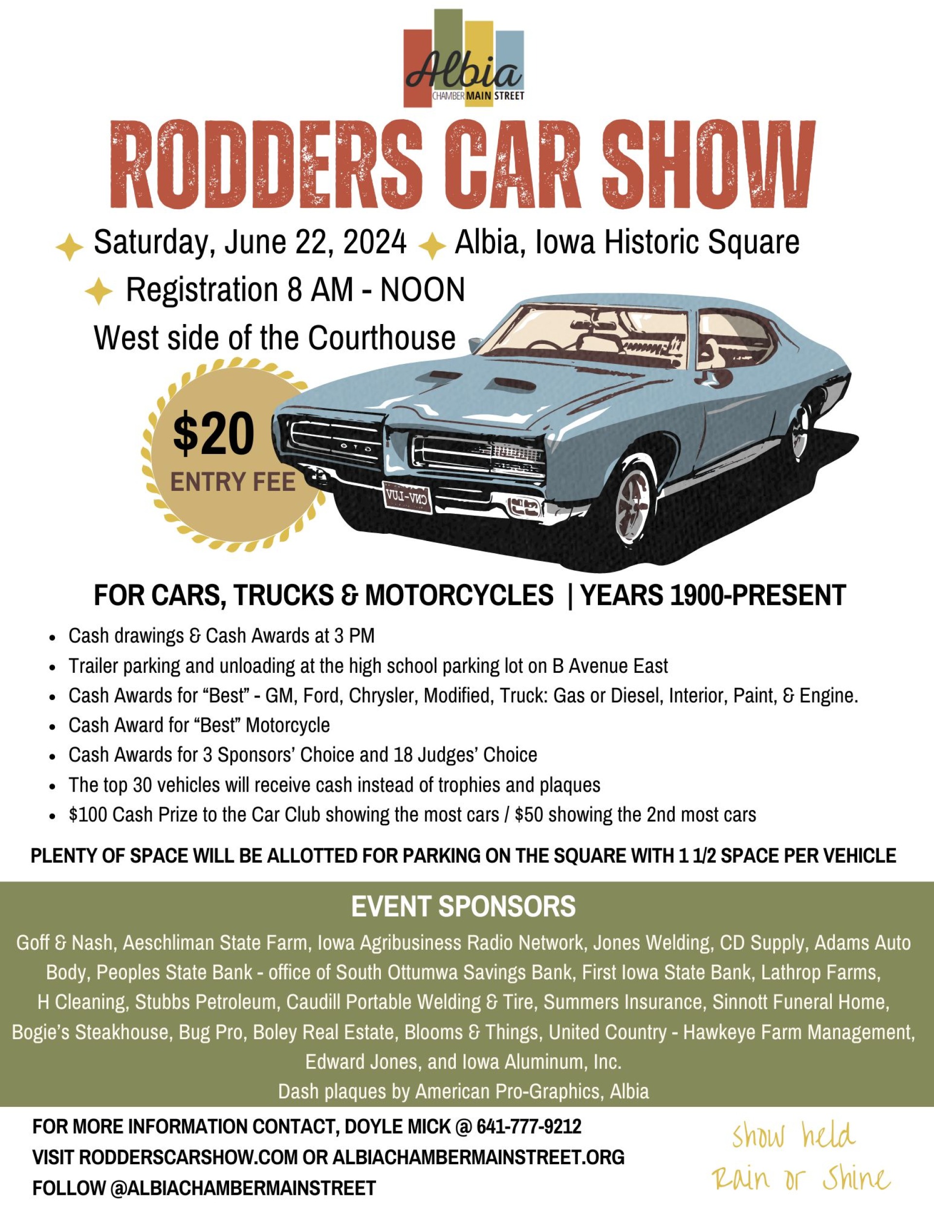 Rodders Car Show Flyer